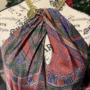 Ralph Lauren Holiday Cocktail Dress plaid+paisley NWT MSRP $265